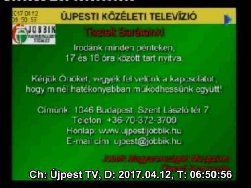 A Médiaszolgáltató százkilencvenkettő alkalommal sugározta a kifogásolt tartalmakat, az alábbiak szerint: 2017. április 9-én: 28 eset 2017. április 10-én: 28 eset 2017. április 11-én: 28 eset 2017.