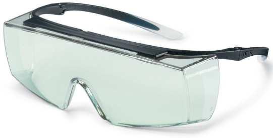 585-850 korrekciós szemüveg fölött is viselhető rendkívül könynyű védőszemüveg keret: ütés- és csúszásálló, rugalmas Grilamid, könnyű orrnyereggel csuklós kialakítású, XST technológiájú szár, mely az