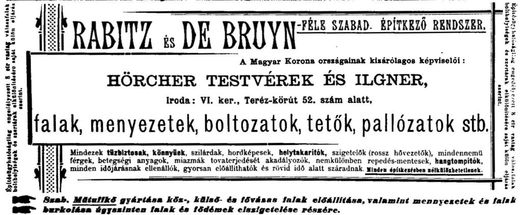 Hazai vasgerendás szerkezeteink De Bruyn-féle mennyezet 1898-tól hengerelt vas I-gerendás