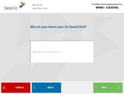 Uveďte dôvod vrátenia. 7. If you select OTHER, type in a reason yourself. Select CONFIRM.