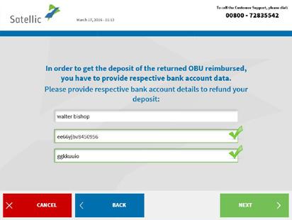 11. Provide the bank account details: Account holder, IBAN, BIC. Click NEXT. 21 Adja meg a bankszámla adatait: Számlatulajdonos, IBAN, BIC.