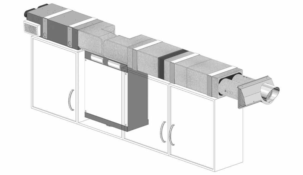 Kompakt kialakítású lakásszellőztető rendszer Zehnder omfopipe Plus dupla légcsatorna moduláris felépítésű rendszer lakások számára