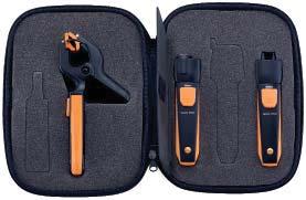 A praktikus testo Smart Case táskában a mérőműszer biztonságosan és kényelmesen szállítható, így mindig kéznél lesz, amikor szükség van rá.
