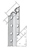 Felhasználási területe: hagyományos cement- és mészvakolatok kívánt vastagságának beállítása Profilmagasság: 6 mm, 10 mm