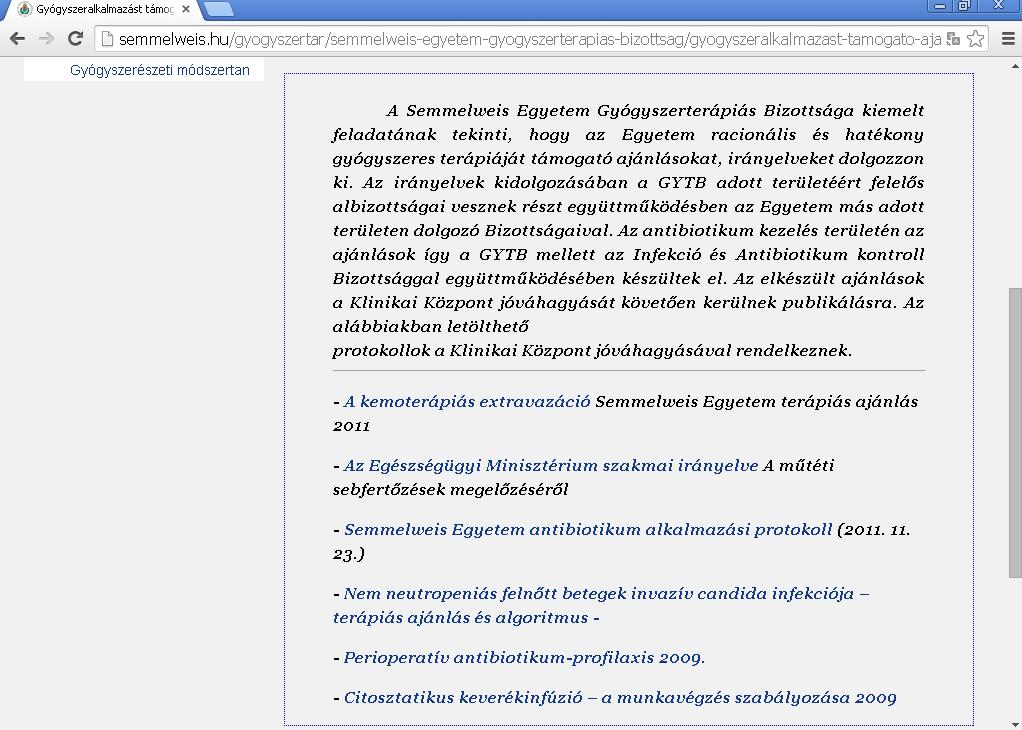 SE GYTB gyógyszeres