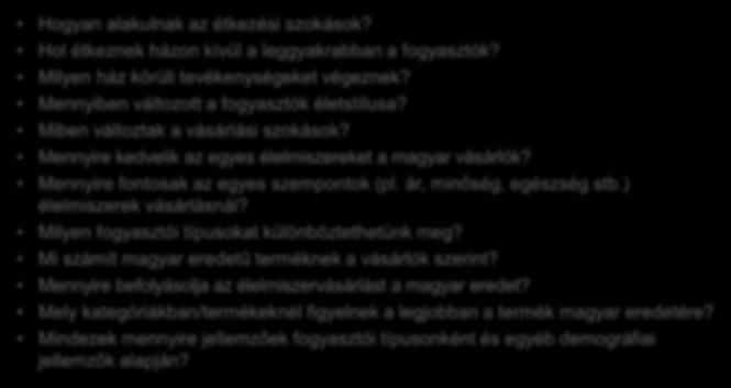 Étkezési szokások 1989 2016 Az vagy, amit megeszel A magyar fogyasztókra jellemző étkezési szokások A tanulmány 1989 óta vizsgálja a hazai fogyasztók étkezési szokásait és az élelmiszerekkel,