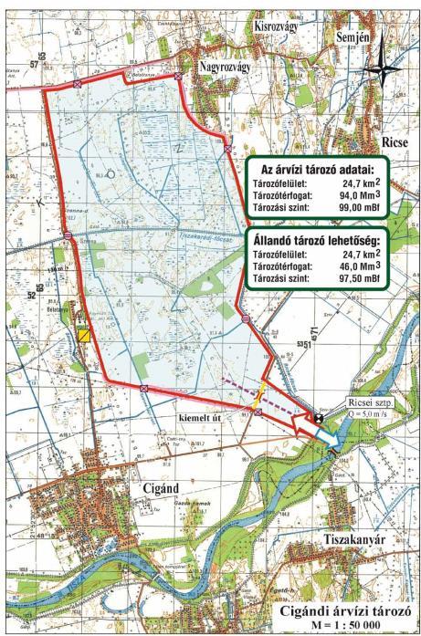 Tározók a terveknek megfelelően a Tisza mentén összesen hat árapasztó tározó épül meg Cigánd-Tiszakarádi (2008) és Tiszaroffi (2009) Hanyi-Tiszasülyi tározó (2012) Szamos-Kraszna környéki tározó: