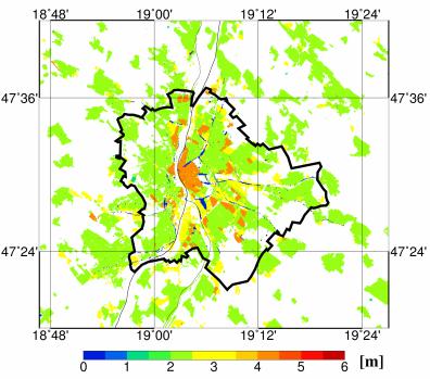 Az adatbázis létrehozásához a rövidhullámú tartományban (0,3 5,0 µm) végzett méréseket átlagoltuk és hoztuk létre havonta a térbeli eloszlást a 2000.01.01. 2015.12.31.