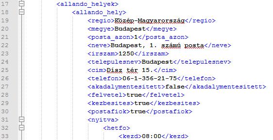 Publikáljuk az NMHH honlapján XML: A séma