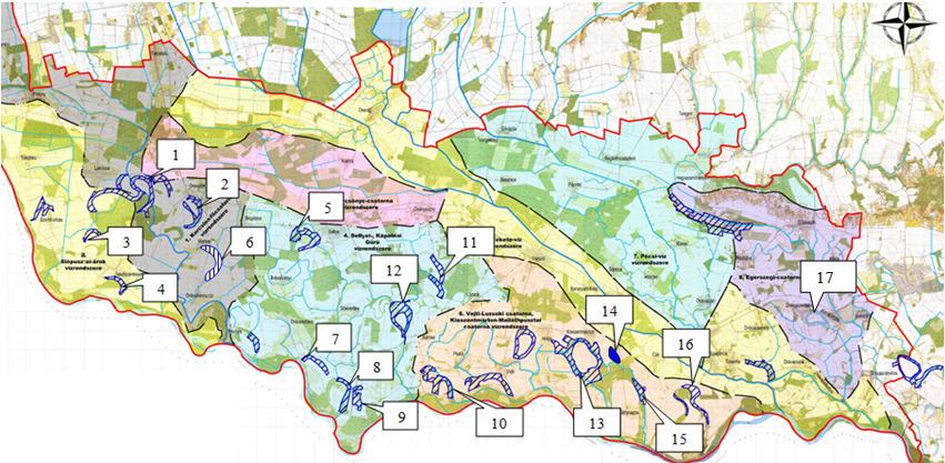17. Kovácshidai-tó 9. sz.ábra: A tervezési területen található jelentősebb tavak, holtágak, morotvák Tervezésbe bevont tavak, holtágak morotvák: 1.