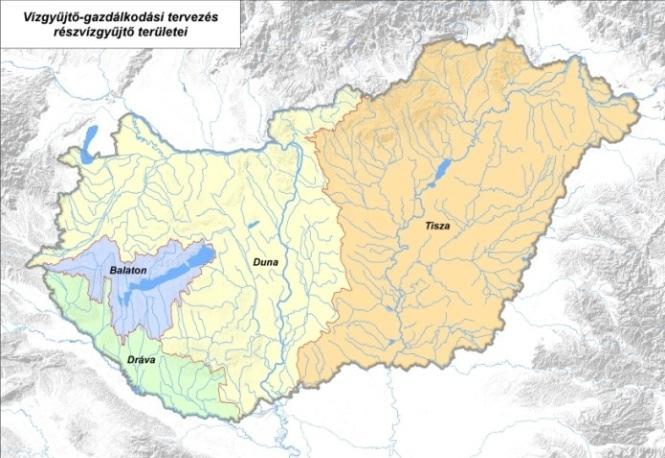 31. sz.ábra: Magyarország részvízgyűjtői és tervezési alegységei 13.3. Az Ős-Dráva projekt a vízgyűjtő-gazdálkodási tervezés tükrében A Dráva részvízgyűjtőre vonatkozó VGT-ben szerepel az Ős Dráva