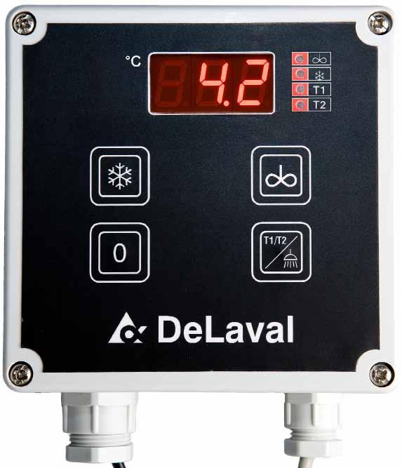 DeLaval hűtésvezérlők A hűtőtartályok mindennapi üzemeltetése nagyon egyszerű a megfelelő vezérlődobozzal a DeLaval tartályfigyelő pedig hatékony tartályfigyelést biztosít.