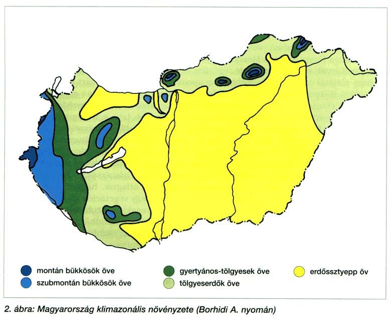 Előfordulás Zonálisan az ország belsejében kb. 600 m, Ny-Dunántúlon kb. kb. 400 m fölött, az Alpokban-Kárpátokban kb.