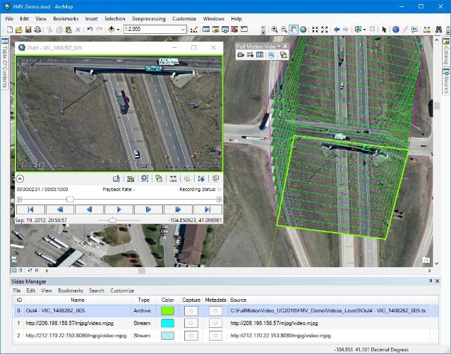 ArcGIS Full Motion Video Video és térkép integrációja Video keresés Könnyű és Gyors Jelentések készíthetők