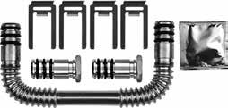 Egymás mellé fektetett kollektorok hidraulikai összekötéséhez A következőkből áll: - 2 db 3-szoros tömítettségű, rugalmas kollektorösszekötő - 4 db elzáró klipsz - Szilikonzsír Hidraulikai bővítő