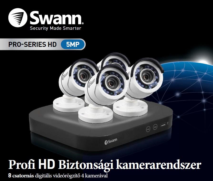 45 Tartsa szemmel otthonát és üzletét az 5 Megapixeles szuper HD Swann rendszerekkel! Professzionális, könnyen használható, 5 MP felbontású kamera otthona vagy üzlete megfigyelésére.