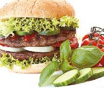 burger (elősütött, vegetáriánus, Bauernland) 4x2 kg Amerikai marha húspogácsa (86%) 180 g