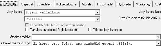 Egyéni vállalkozói jogviszonyban álló személy törzsadat beállítása, ha nincs jövedelem kivét, de a járulékokat meg kell fizetnie Az egyéni vállalkozókra szintén speciális járulékfizetési szabályok