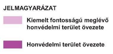 THITÓTFLU KÖZSÉG TELEPÜLÉSSZERKEZETI TERV MÓDOSÍTÁS VÉLEMÉNYEZÉSI NYG Budpesti gglomeráció Területrendezési Tervéről szóló. évi LXIV. törvény (BTrT).. sz. melléklet Kiemelt fontosságú meglévő honvédelmi terület övezete.