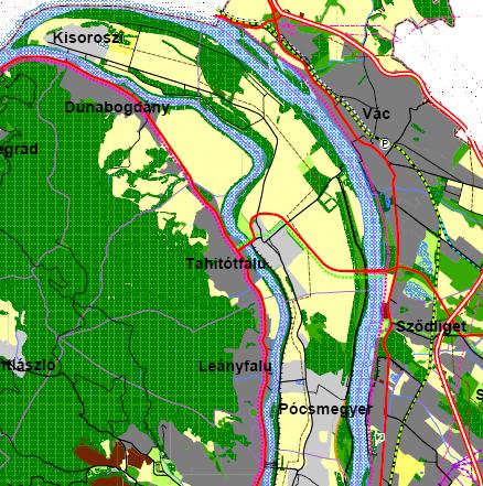 ivóvíz strtégii fontosságú, védelmük, vízázis megőrzése elsőrendű fontosságú. vízázis htékony védelme csk térségi együttműködéssel lehetséges. Budpesti gglomeráció Területrendezési Terve.