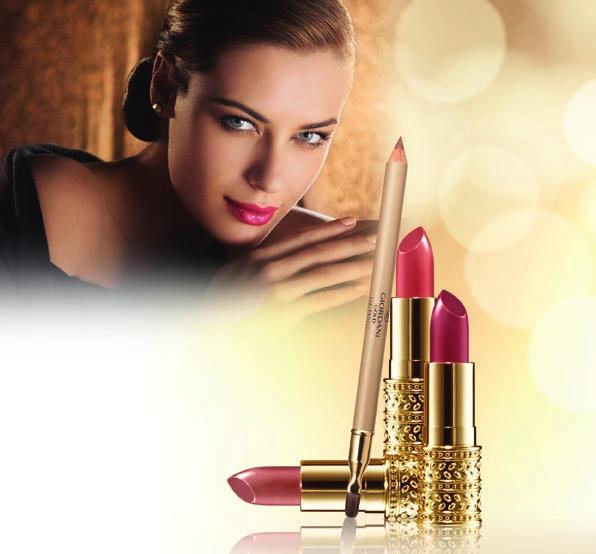 A modell sminkje: Giordani Gold prémium ajakrúzs 22749 Cerise Pink, Giordani Gold bőrmegújító és -erősítő alapozó