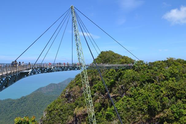 Akinek van kedve, felmehet a Langkawi Sky Bridge-re. 82 m magas oszopra kifeszített, 125m hosszú íves függő híd, egyszerre 250 ember látogathatja.