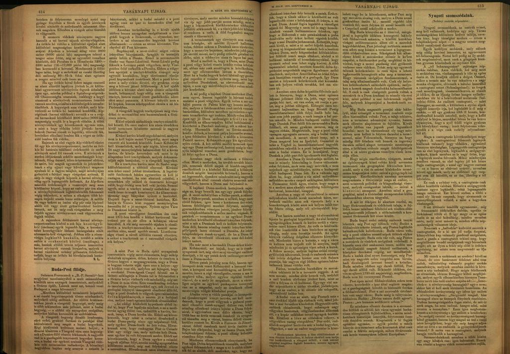 S9 SZÁM 1875 SZEPTEMBER 26 614 VSÁRNPI UJSG báyásztk ikké budi zkő s psti o-yg csk z ipr krskd áltl tud átváltozi zob tchikilg is s kivált ujbb időb bcss ygokt szolgálttk vis grádi hgyk fővárosk