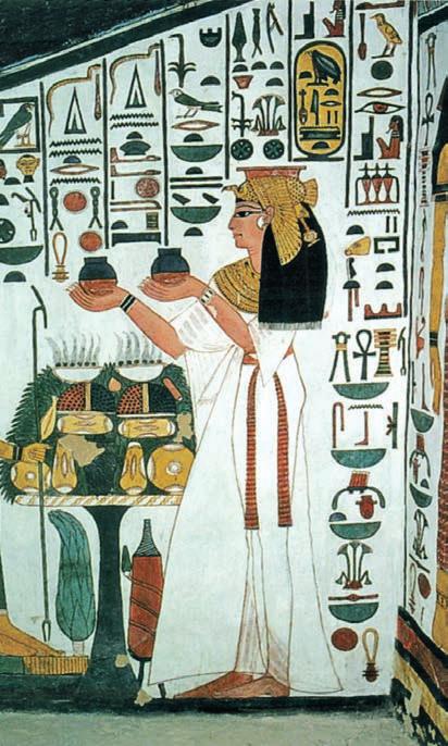 A képzelet világa 5. Kép elemzése Nofertari sírkamrája (Kr. e. 13. század), egyiptomi művészet Római kori freskó (Kr. e. 1. század), Villa dei Misteri, Pompeji 1.