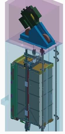 KONE Combispace specifikáció Az új típus célja: Bizonyított technológiák egyszerű kombinációja Halk megoldás jó menetkomforttal Motor fékrendszere a gépházban