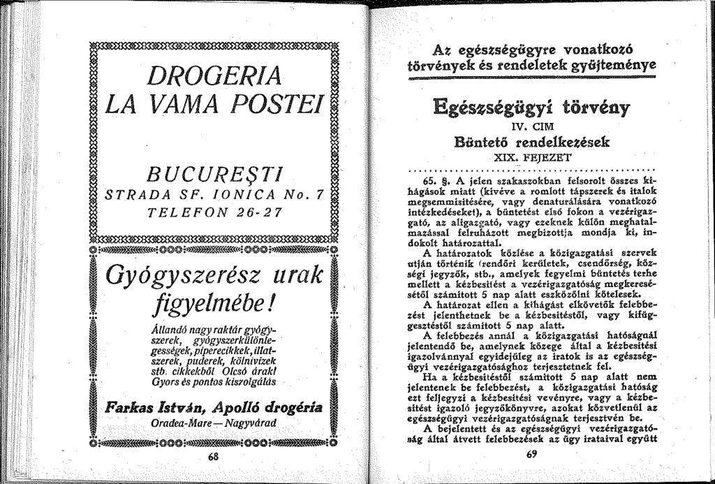 DROOERIA LA VAMA POSTEI BUCURE$TI STRADA SF. IONICA No. 7 TELEFON 26-27 l33!rol33!!:w:l3!w33! W33!Wl33!l>il33!tro3l!rul33!