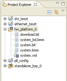 SDK projekt létrehozása Hardver platform: a hardver