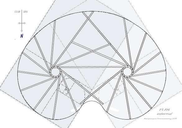 7 8. ábra [ 13 ] 9. ábra [ 14 ] A 9. ábrán egy mandala - tető összeállításának pillanatfelvételét láthatjuk.