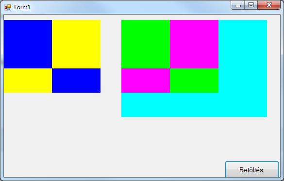 void SetPixel(int x, int y, Color color) Color GetPixel(int x, int y) private void button1_click(object sender, EventArgs e) Bitmap kép1 = new Bitmap(200, 150); // Format32bppArgb for (int x = 0; x <