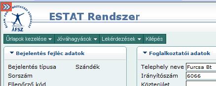 Csprts létszámcsökkentések elektrnikus bejelentését támgató rendszere ArgnSft Kft. Az üzenetek két blkkban jelennek meg.