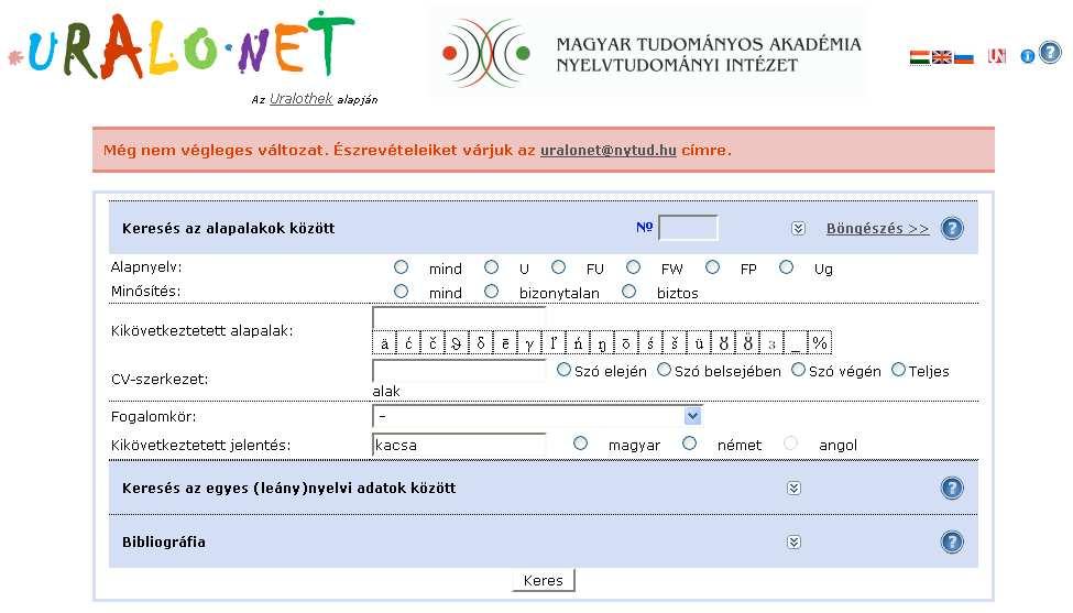 A FINNUGOR (?) KACSA ÉS AZ OKTATÁS http://www.uralonet.nytud.hu/uewww/search.cgi?