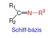 A Schiff bázis olyan vegyület, amelyben szén-nitrogén kettőskötés van, a nitrogén atom pedig aril vagy alkil csoporthoz kapcsolódik, nem pedig hidrogénhez.
