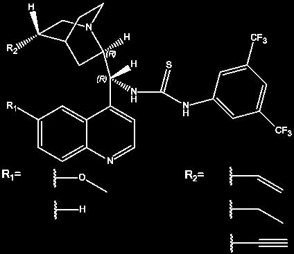 10 2 IRODALMI ÁTTEKINTÉS 3. ábra. Soós katalizátor A szerkezet bifunkciós sajtosságait a tiokabamid hidrogénjei, valamint a tercier nitrogén szolgáltatják.