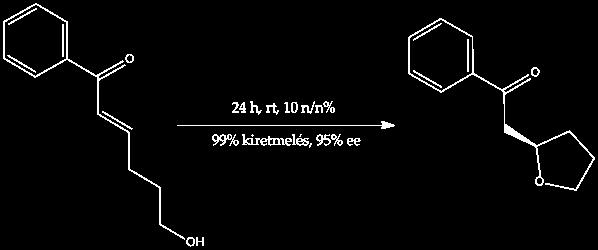 26 3 EREDMÉNYEK, KONKLÚZIÓK kalmazására. 3.3. Az E-6-hidroxi-1-fenilhex-2-én-1-on intramolekuláris Michael addíciója Számításaink során az 8.