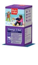 Multi-tabs Omega-3 Kid 1 30 db rágókapszula A Multi-tabs Omega-3 Kid multivitamint kifejezetten gyermekek számára fejlesztették ki. Koncentrált omega-3 zsírsavakat tartalmaz. 4 éves kortól ajánlott.