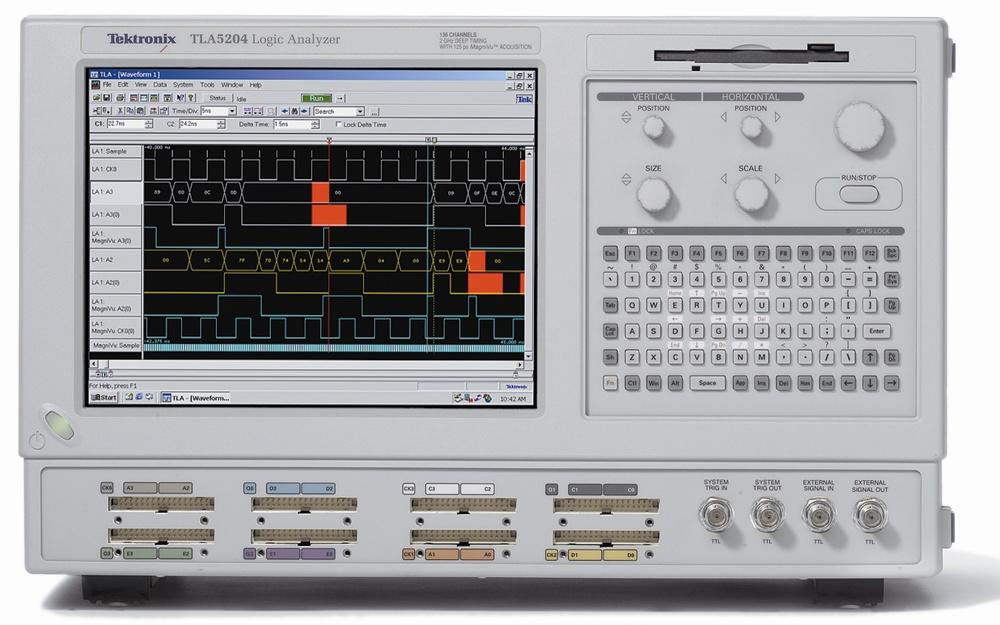 Teszt-és mérőműszerek A logikai analizátor képes megjeleníteni a digitális adatokat több csatornán vagy táblázatos