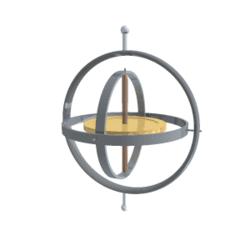 A giroszkóp A legegyszerűbb változata egy tengely körül szabadon forgó lendkerékből áll.