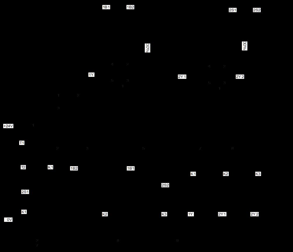 TM-Б На слици је приказана шема модела уређаја за разврставање делова Притиском на тастер,клипњача А се извлачи до крајњег полжаја В,тада стартује клипњача А из почетног