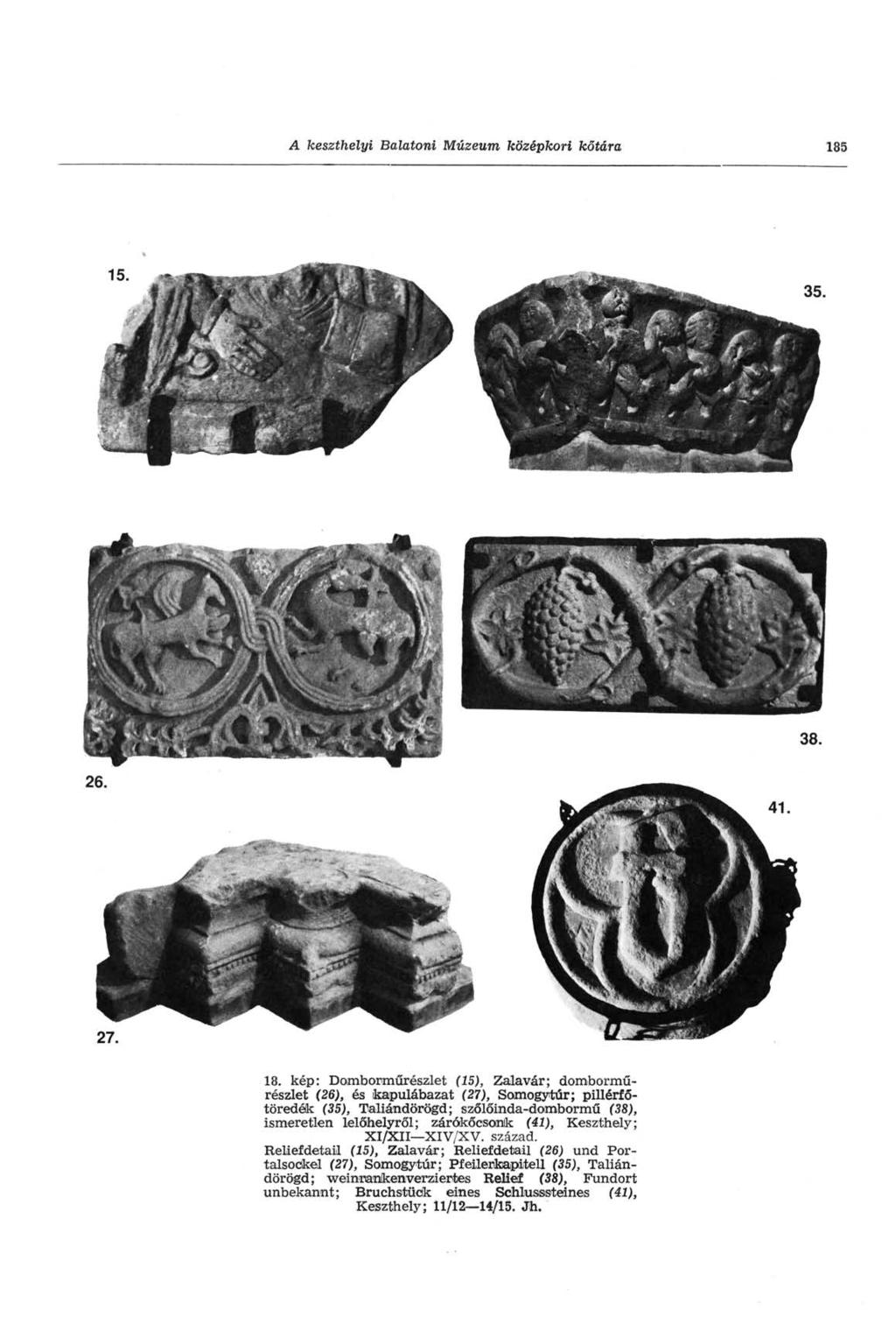 A keszthelyi Balatoni Múzeum középkori kőtára 185 18.