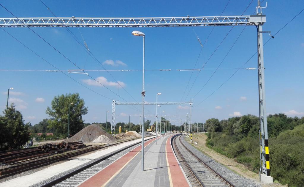 Infrastruktúra-fejlesztés: a 16-os, 17-es vonalak villamosítása Mosonszolnok-Porpác; Szombathely-Zalaszentiván szakasz (2015,