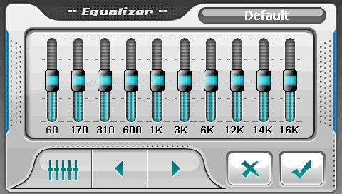 7 Hangszínszabályozó { xe "MP3:Equalizer" } A program 11 alapértelmezett audio profillal rendelkezik.