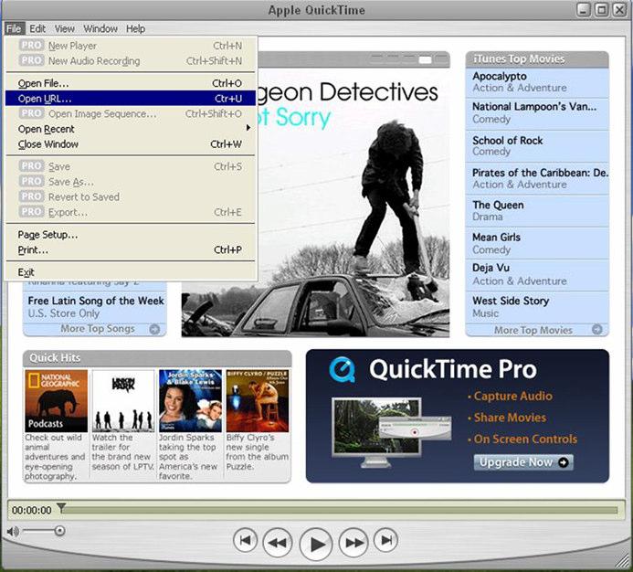 8.3 QuickTime Player A QuickTime programmal is csatlakozhat távolról a DVR-hez, az élképes megtekintéshez. Megjegyzés: QuickTime egy multimédiás szoftver.