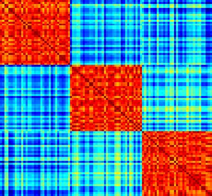 Using Similarity Matrix for Cluster Validation Order the similarity matrix with respect to cluster labels and inspect visually. 0.9 0.8 0.7 0.6 0.5 0.4 0.3 0.2 0.