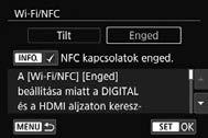 Csatlakoztatás az NFC funkcióval Csatlakoztassa a fényképezőgépet és az okostelefont az NFC funkció használatával. Az NFC funkcióval történő csatlakoztatás folyamata alább látható.