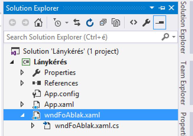 Miután megnyitottuk a wndfoablak.xaml.