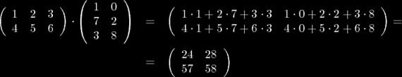 Mátrixok (Matrices) Például: A művelet tulajdonságai: Asszociatív: Mindkét oldalról disztributív: Skalárral való szorzás: Egy -es A mátrixot akár balról, akár jobbról szorzunk egy -es